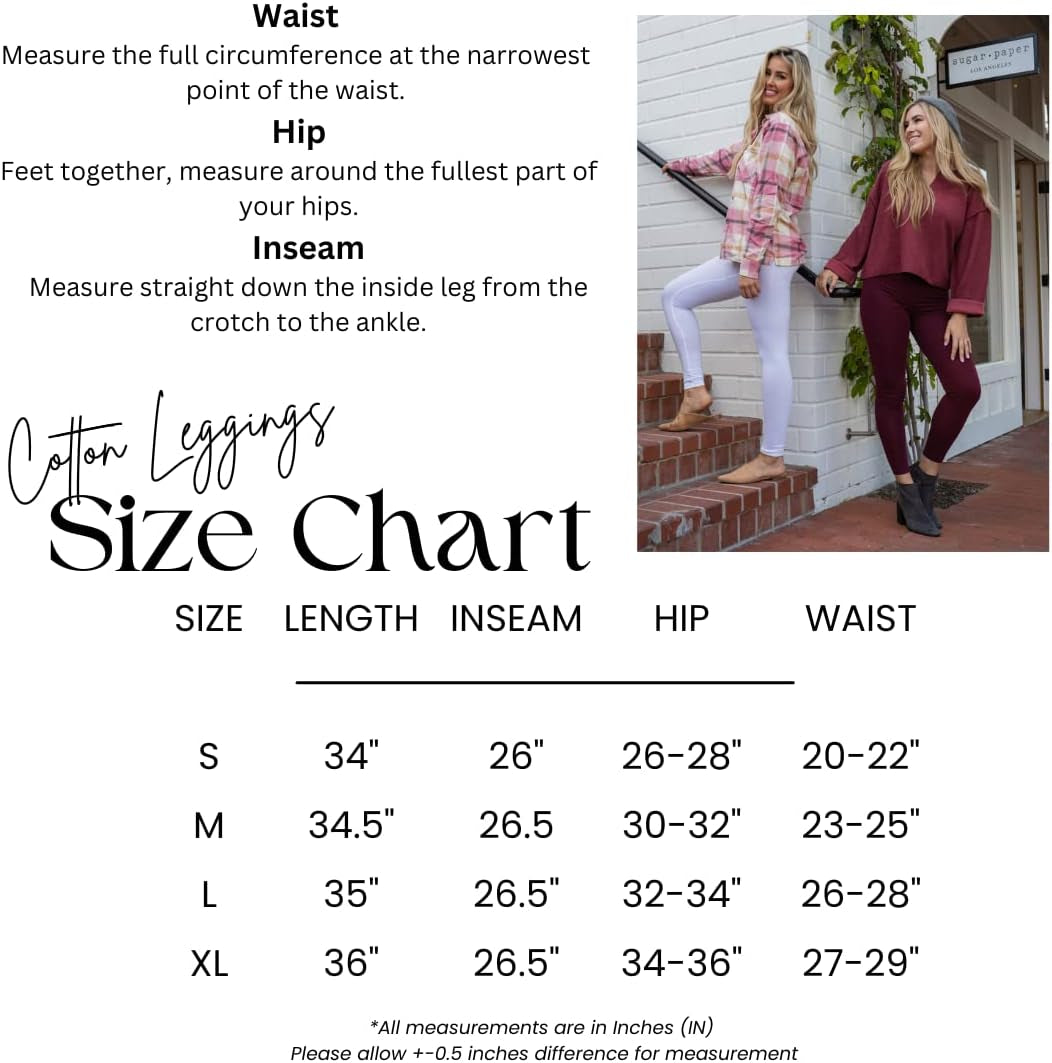 Womens High Waist Basic Solid Cotton Full Ankle Length Leggings